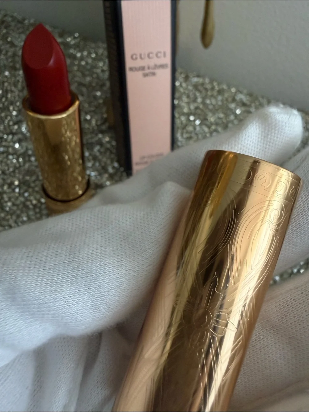 GUCCI Women NEW Rouge À Lèvres Satin Lipstick 505 Janet Rust Luxury